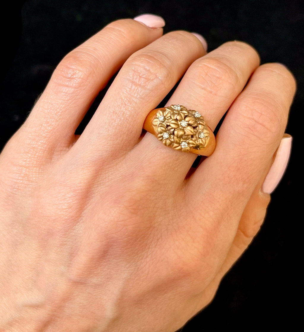 Buccellati Emerald Ring Natural Diamonds Ring 18K Gold Vintage Ring Vivid  Green Emerald Bridal Wedding Ring Anniversary Ring Gift for He - Etsy